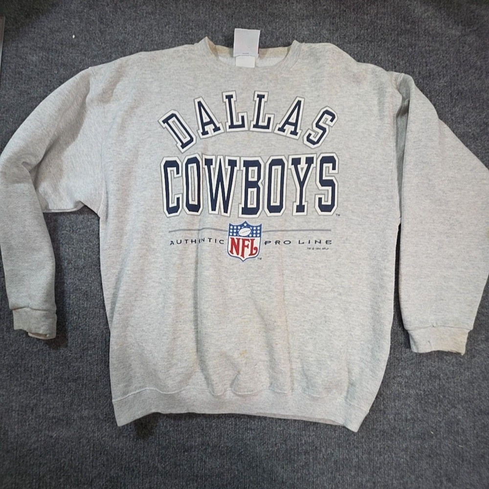 Vintage Dallas Cowboys Sweatshirt Mens XL Gray NFL Football Logo Athletic